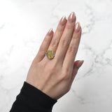 Cushion-cut Yellow Diamond Engagement Ring - DRNOV00984