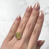 Cushion-cut Yellow Diamond Engagement Ring - DRNOV00984