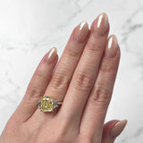 Cushion-cut Yellow Diamond Engagement Ring-Cushion-cut Yellow Diamond Engagement Ring - DRNOV00992