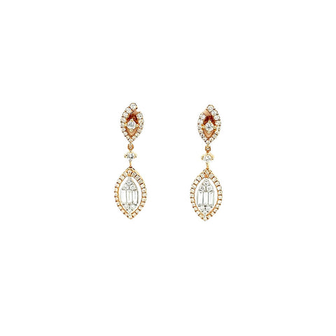 Dangling Diamond Earrings-Dangling Diamond Earrings - DERDI00570