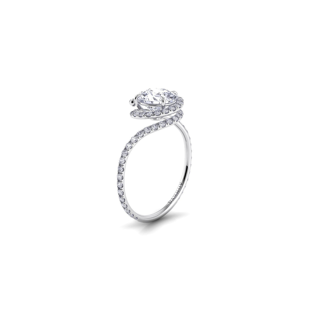 Danhov Abbraccio Swirl Award Winning Engagement Ring -
