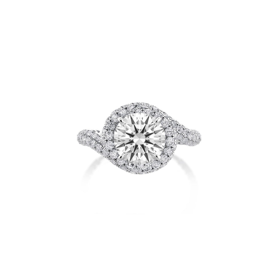 Danhov Abbraccio Swirl Engagement Ring -