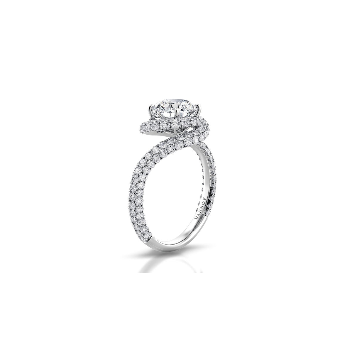 Danhov Abbraccio Swirl Engagement Ring -