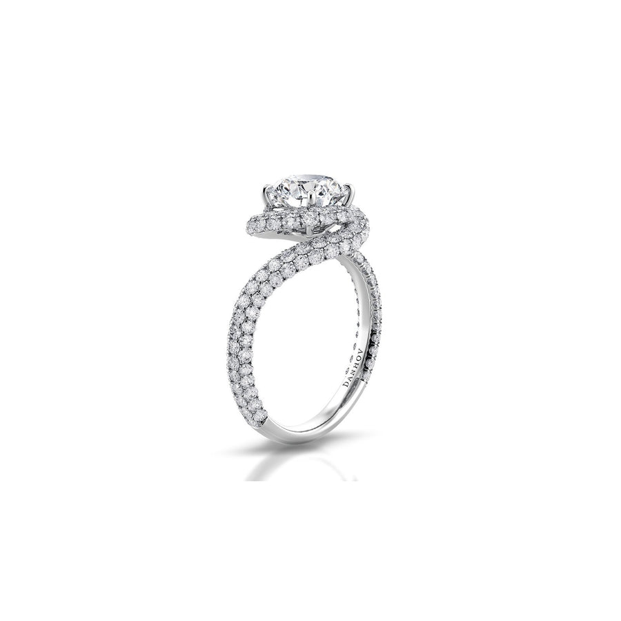 Danhov Abbraccio Swirl Engagement Ring -