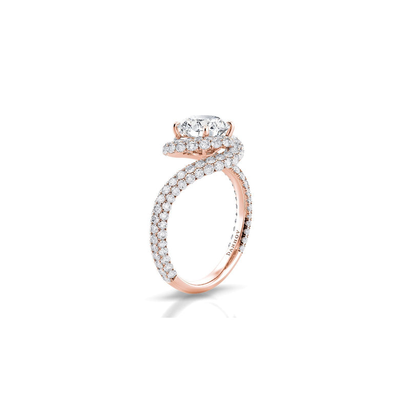 Danhov Abbraccio Swirl Engagement Ring-Danhov Abbraccio Swirl Engagement Ring -