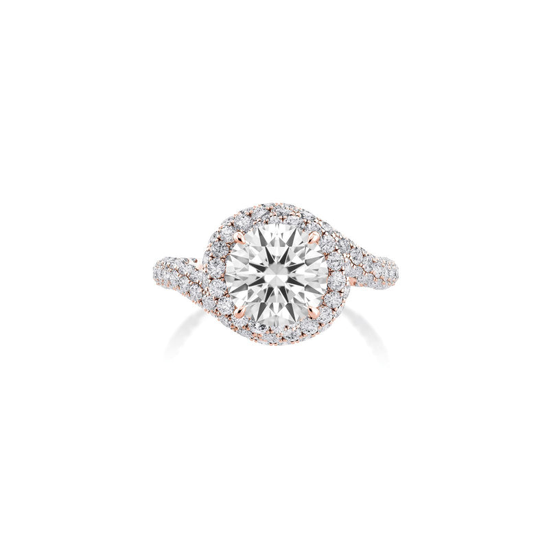 Danhov Abbraccio Swirl Engagement Ring-Danhov Abbraccio Swirl Engagement Ring -