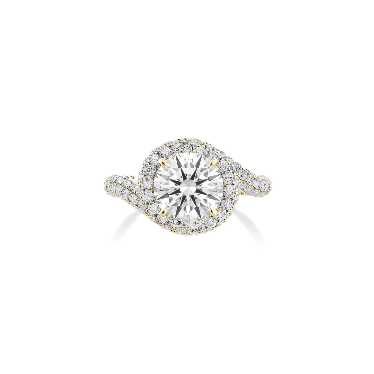 Danhov Abbraccio Swirl Engagement Ring -