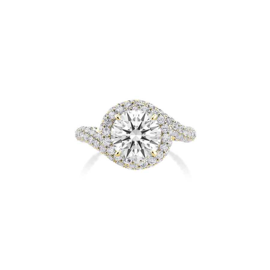 Danhov Abbraccio Swirl Engagement Ring -