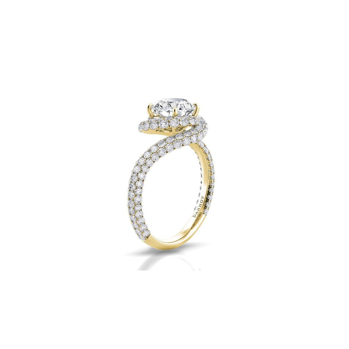 Danhov Abbraccio Swirl Engagement Ring -