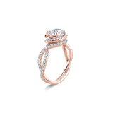 Danhov Abbraccio Swirl Engagement Ring -