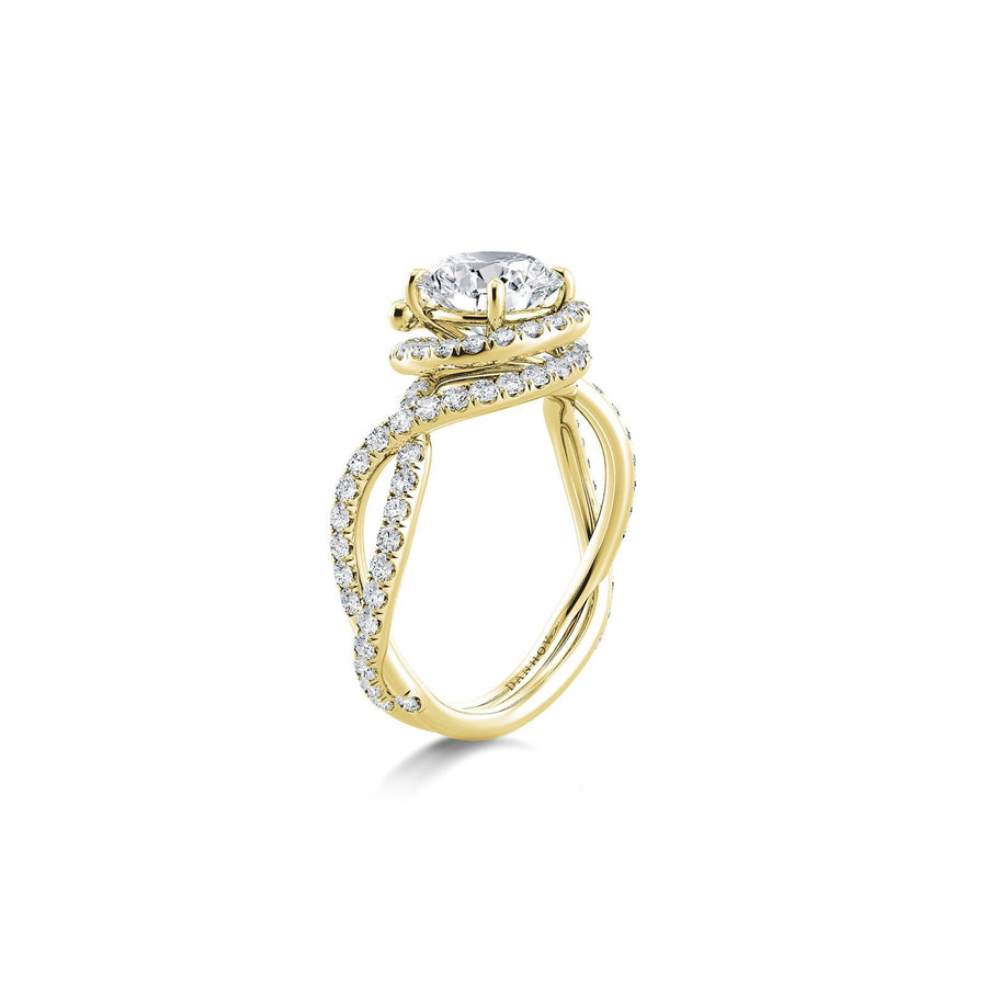 Danhov Abbraccio Swirl Engagement Ring -