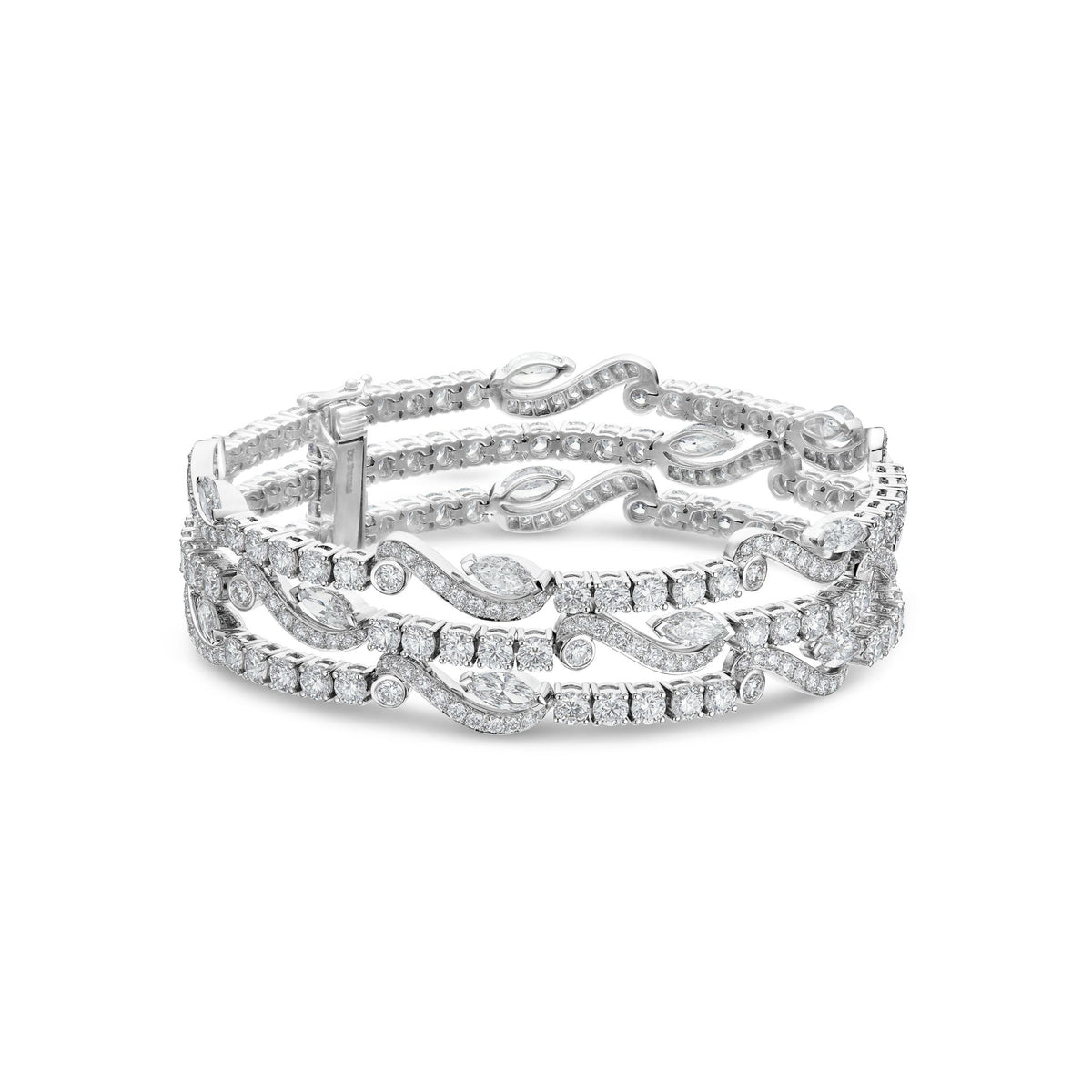 De Beers Adonis Rose Three Line Bracelet - J3FW06Z00W
