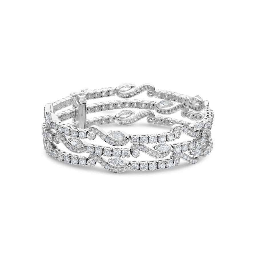 De Beers Adonis Rose Three Line Bracelet - J3FW06Z00W