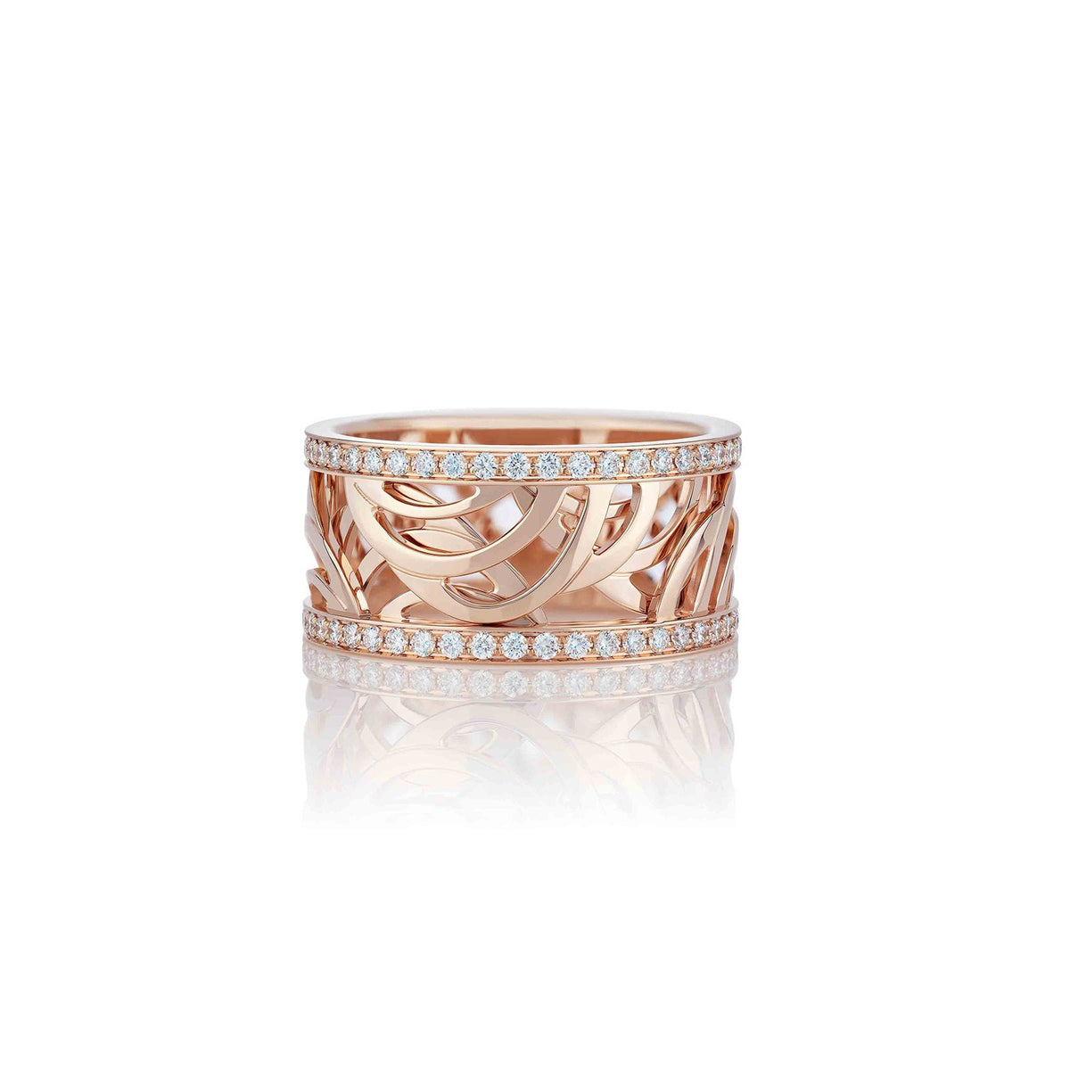 De Beers Aria Rose Gold Band -