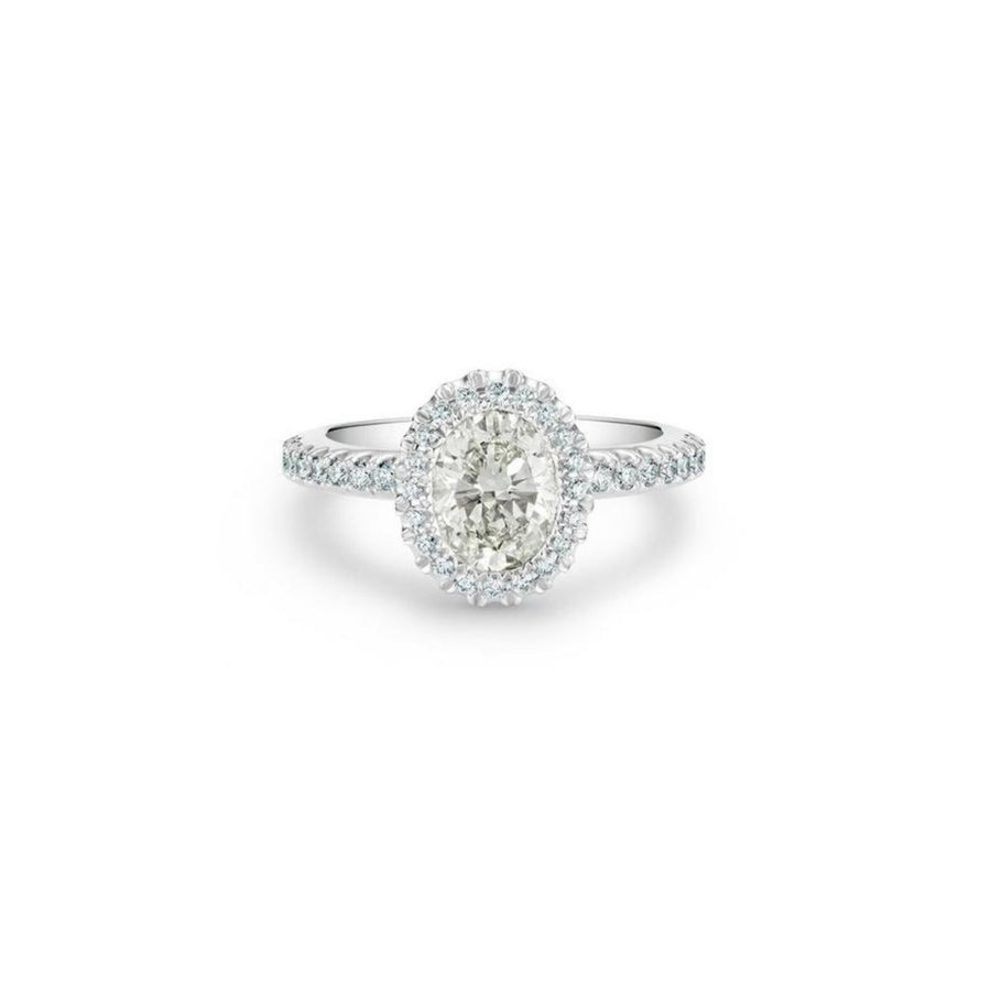 De Beers Aura Oval-shaped Diamond Ring - J1DD13L10P48