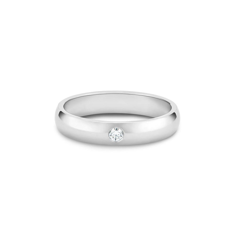 De Beers Classic One Diamond Band, 4mm - J1EU13Z00P52