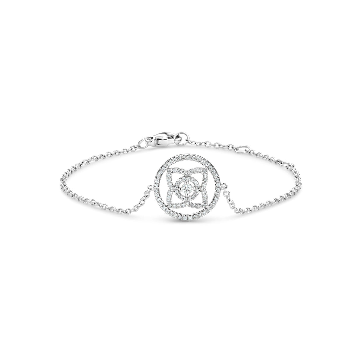 De Beers Enchanted Lotus Diamond Bracelet - J3FK84Z00W - De Beers Enchanted Lotus Diamond Bracelet in 18 karat white gold.