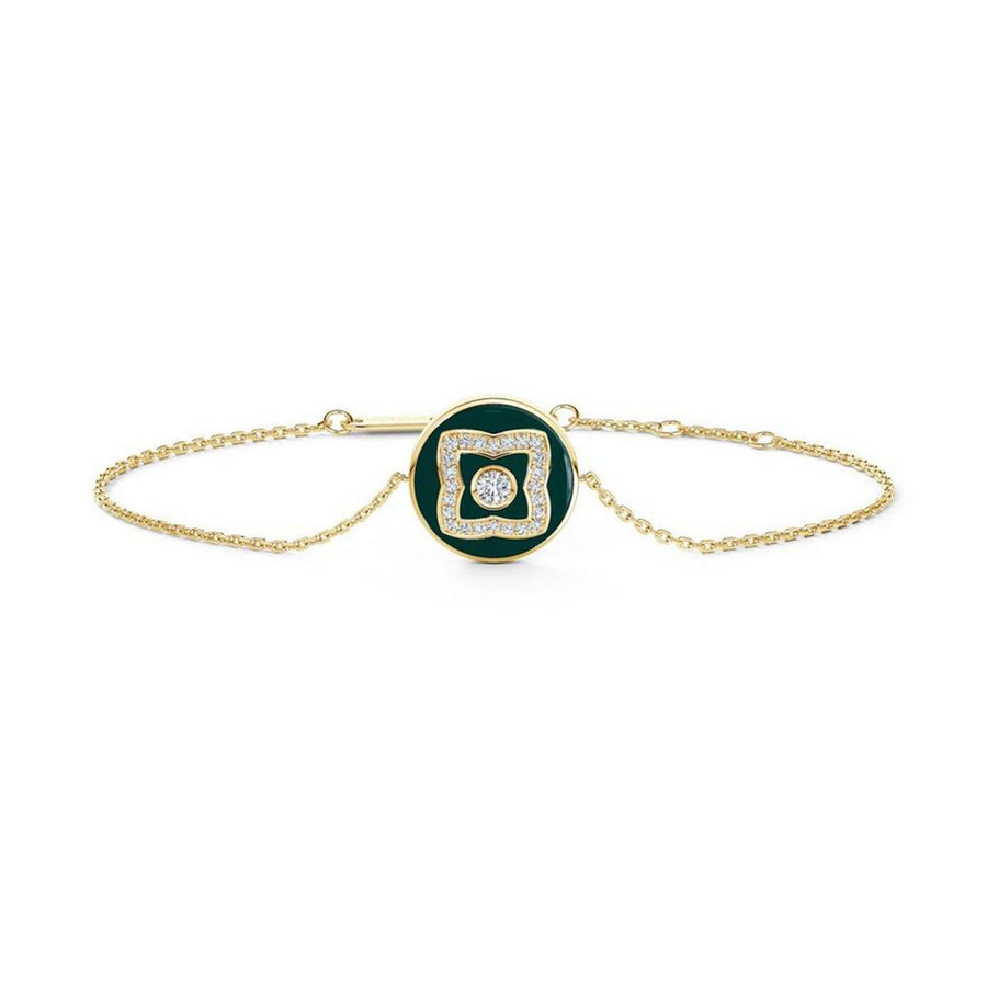 De Beers Enchanted Lotus Green Enamel Bracelet - B1032680018