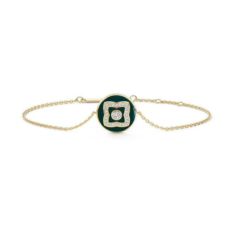 De Beers Enchanted Lotus Green Enamel Bracelet-De Beers Enchanted Lotus Green Enamel Bracelet - B1032680018