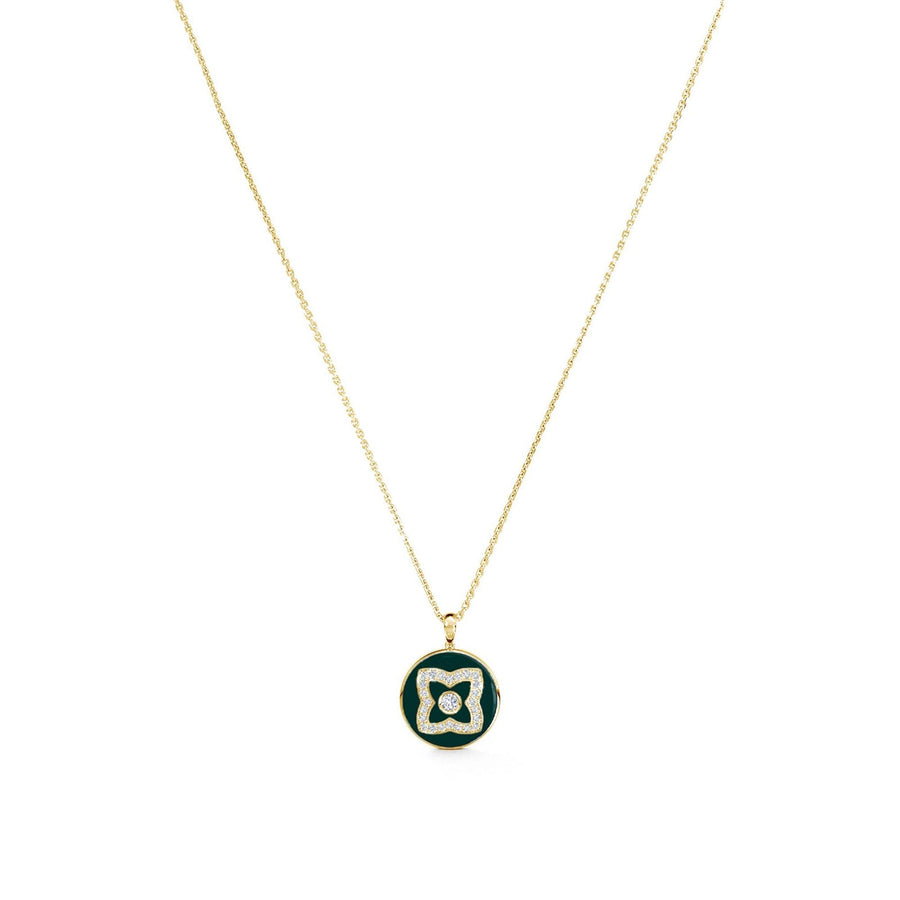 De Beers Enchanted Lotus Green Enamel Necklace - N1034710045