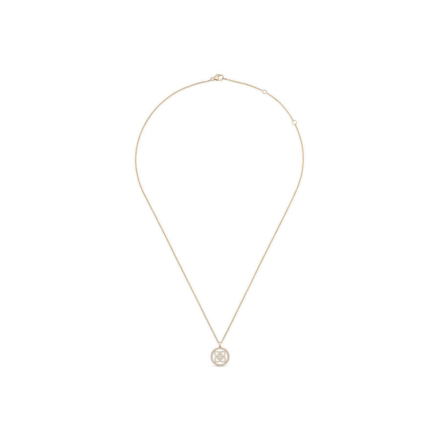 De Beers Enchanted Lotus Medal Pendant in Rose Gold -