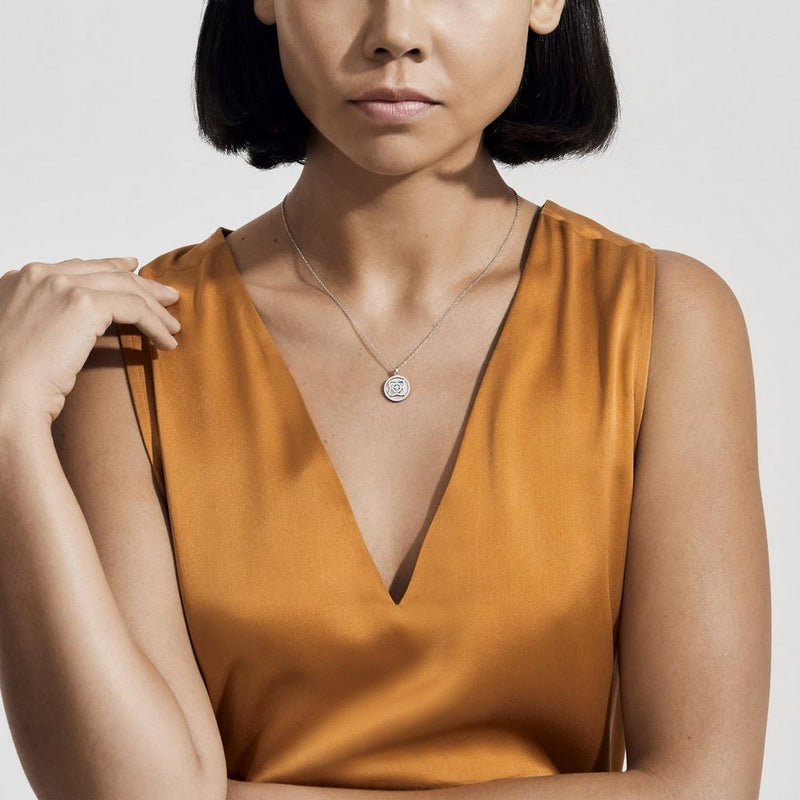 De Beers Enchanted Lotus Mother-of-Pearl Necklace-De Beers Enchanted Lotus Pendant in Mother-of-Pearl - J5FK88Z00W45