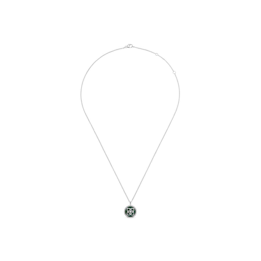 De Beers Enchanted Lotus Pendant in White Gold and Jade -