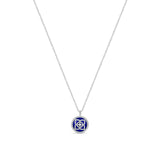 De Beers Enchanted Lotus Pendant in White Gold and Lapis Lazuli -