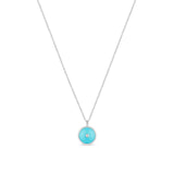 De Beers Enchanted Lotus Pendant in White Gold and Turquoise -