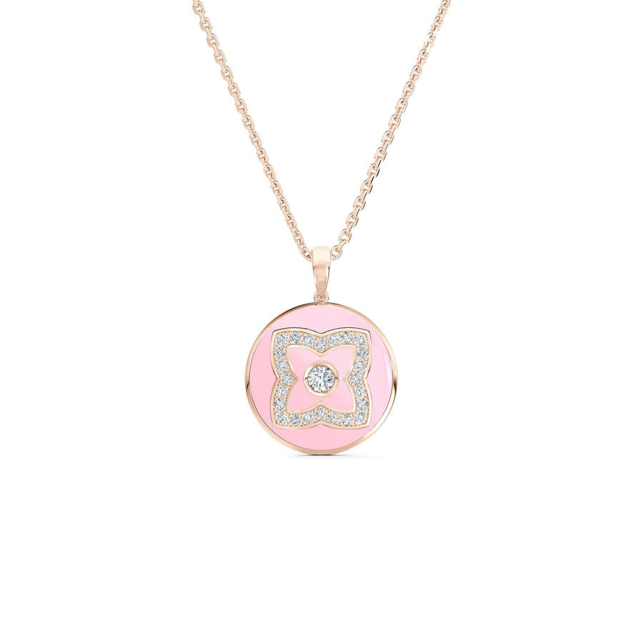 De Beers Enchanted Lotus Pink Enamel Necklace - N1034900045