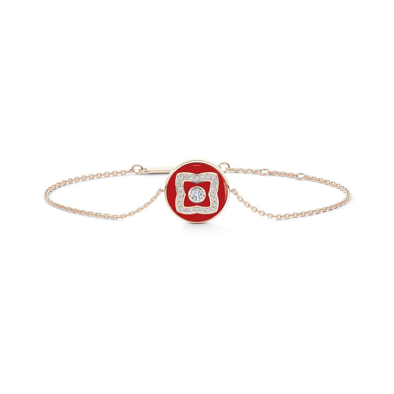 De Beers Enchanted Lotus Red Enamel Bracelet-De Beers Enchanted Lotus Red Enamel Bracelet - B1032650018