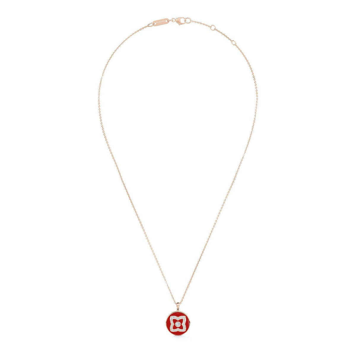 De Beers Enchanted Lotus Red Enamel Necklace - N1034690045