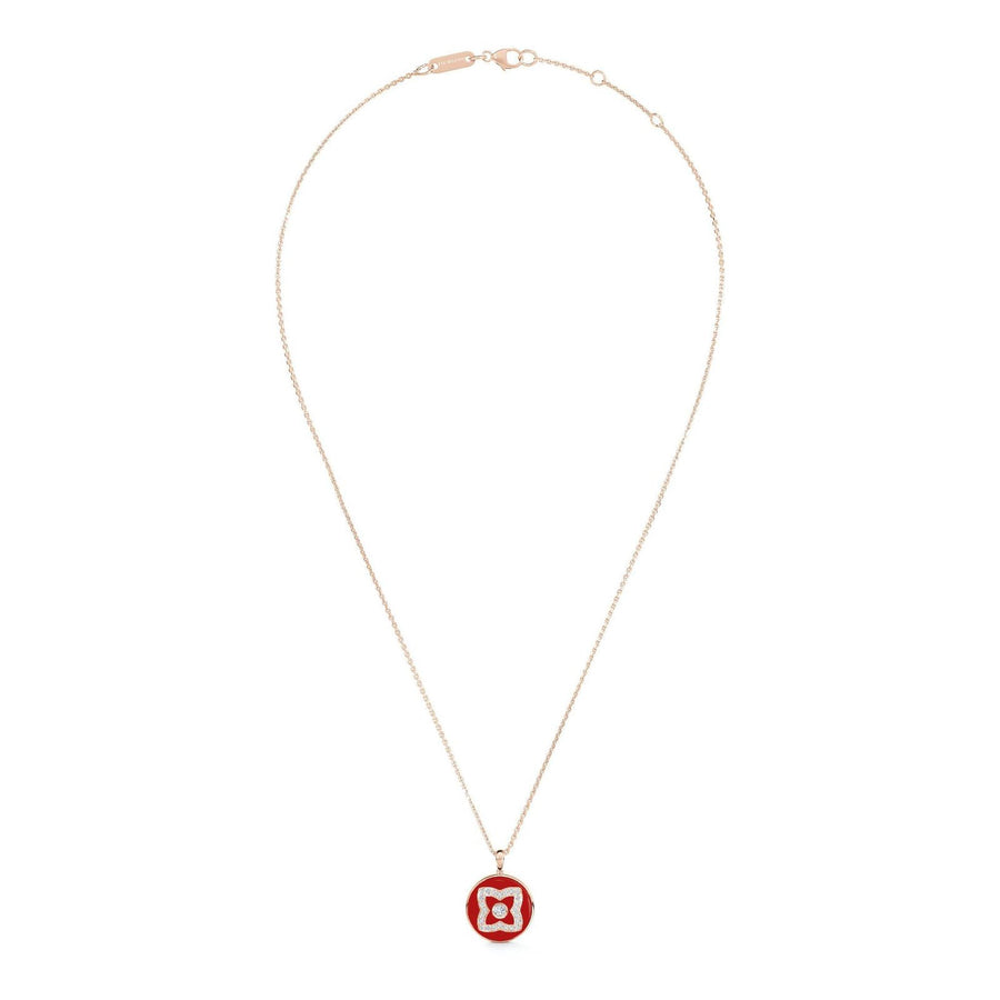 De Beers Enchanted Lotus Red Enamel Necklace - N1034690045