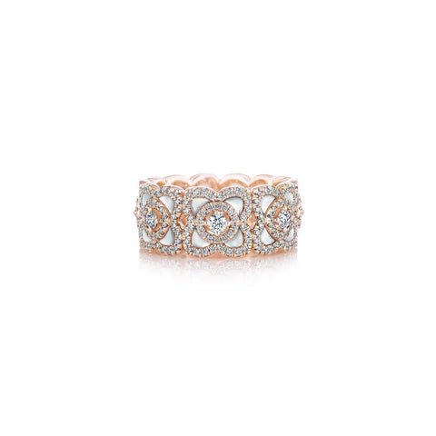 De Beers Enchanted Lotus Rose Gold and White Mother of Pearl Band-De Beers Enchanted Lotus Rose Gold and White Mother of Pearl Band - J1FK84Z00K53