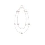 De Beers Enchanted Lotus Rose Gold & White Mother of Pearl Sautoir Necklace -