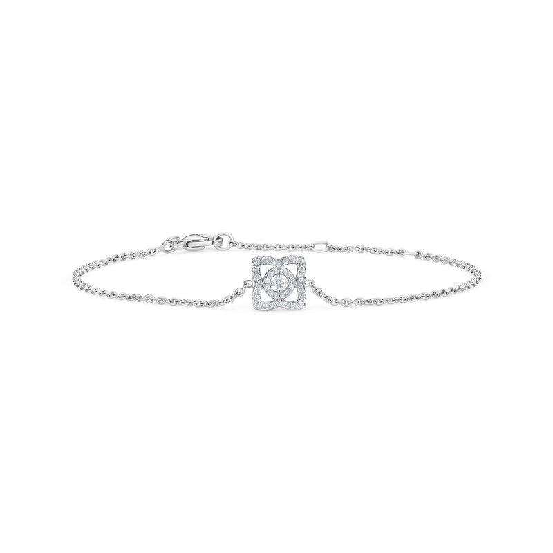 De Beers Enchanted Lotus White Gold Bracelet-De Beers Enchanted Lotus White Gold Bracelet - J3FK19Z00W18 - De Beers Enchanted Lotus White Gold Bracelet in 18 karat white gold with diamonds totaling 0.16 carat.