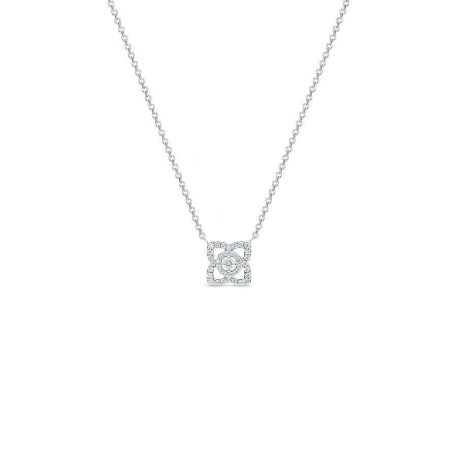 De Beers Enchanted Lotus White Gold Small Pendant - J5FK19Z00W45