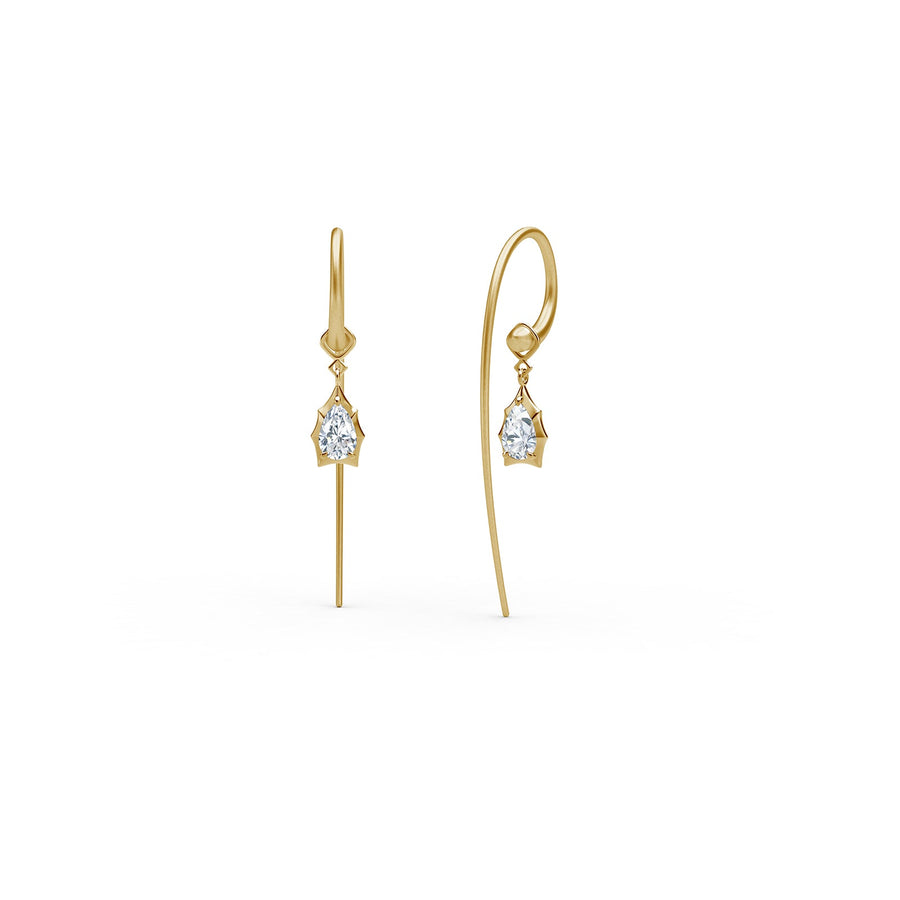 De Beers Forevermark Alchemy Envoy Large Hoops With Single Drops - JXFM3100EG/PS-YG