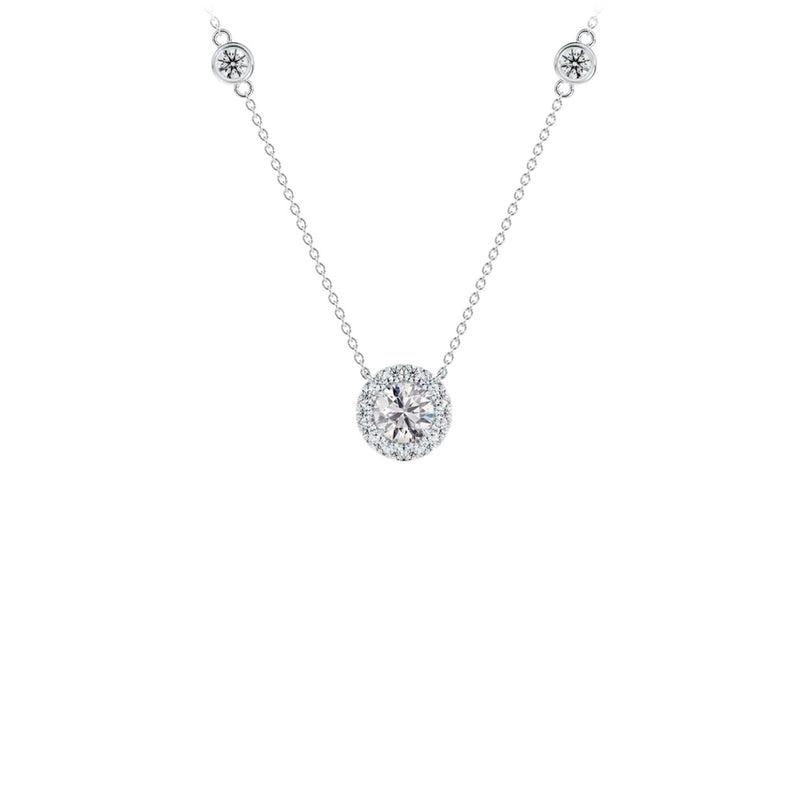 De Beers Forevermark Center of My Universe® Halo Pendant with Diamond Accents-De Beers Forevermark Center of My Universe® Halo Pendant with Diamond Accents - NK1052RD071DCP1517