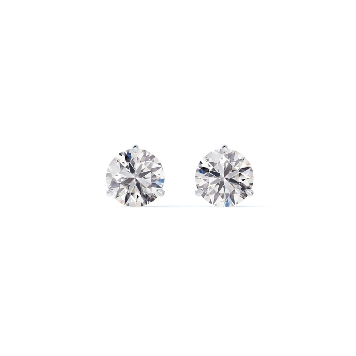 De Beers Forevermark Classic Three Prong Diamond Stud Earrings - 0.50 Carat - EA1102RD050DCW00ST