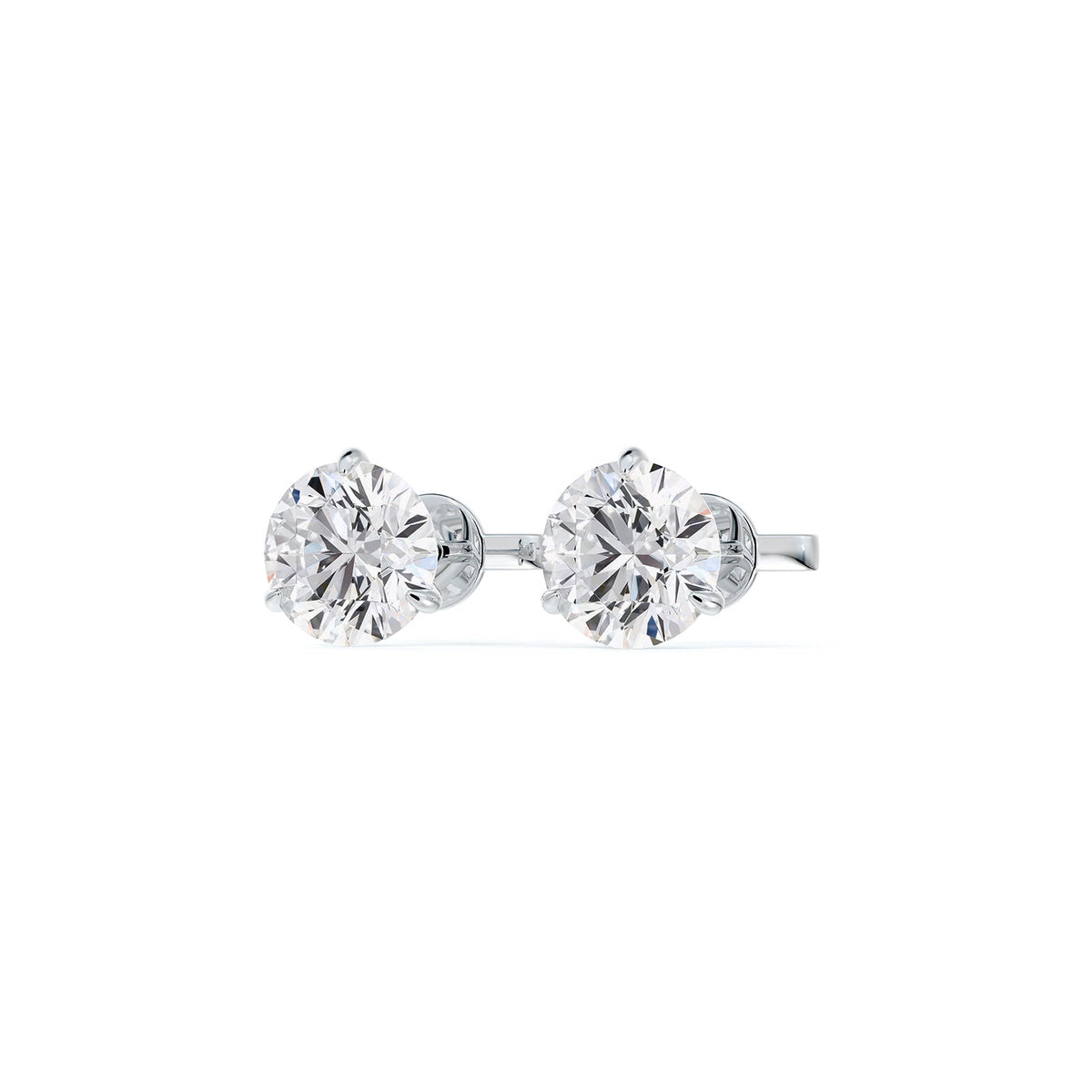 De Beers Forevermark Classic Three Prong Diamond Stud Earrings - EA1102