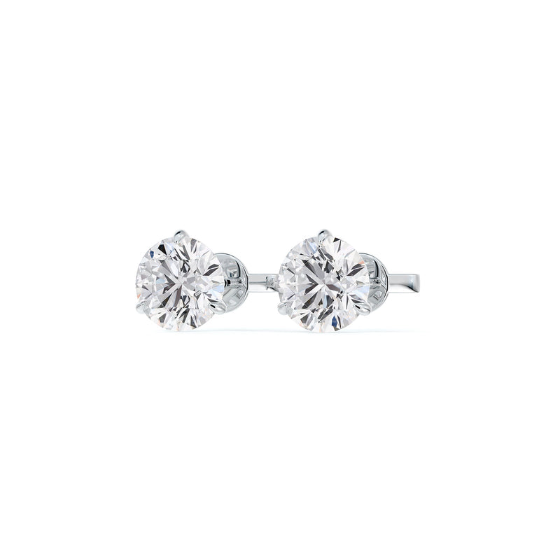 De Beers Forevermark Classic Three Prong Diamond Stud Earrings - 2 Carat-De Beers Forevermark Classic Three Prong Diamond Stud Earrings - EA1102