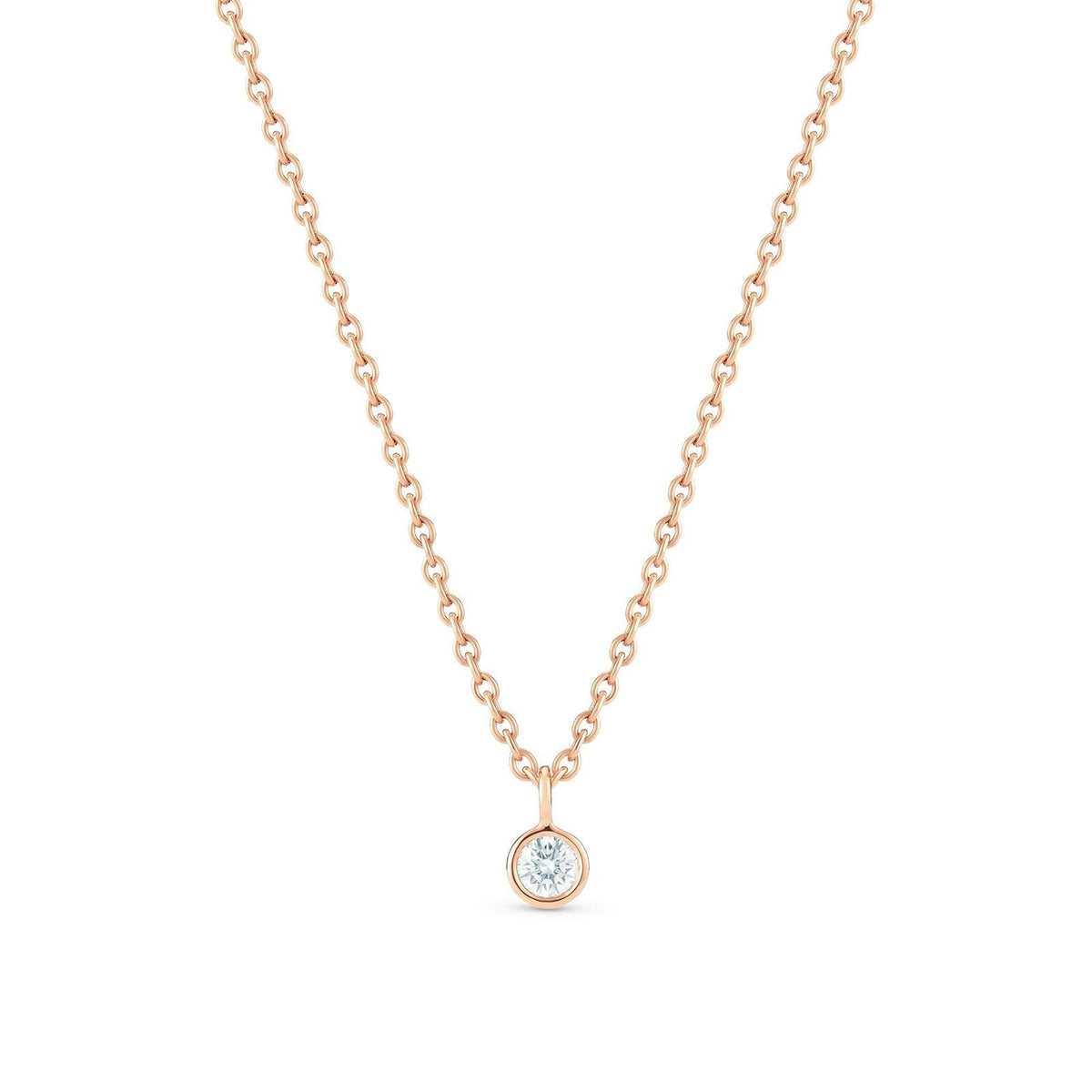 De Beers My First De Beers Clea One Diamond Pendant in Rose Gold -