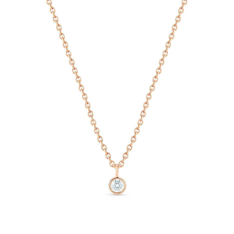 De Beers My First De Beers Clea One Diamond Pendant in Rose Gold-De Beers My First De Beers Clea One Diamond Pendant in Rose Gold -