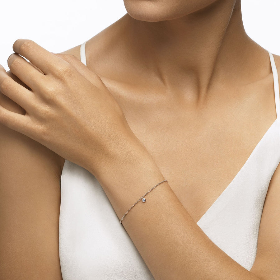 De Beers My First De Beers Rose Gold One Diamond Bracelet -
