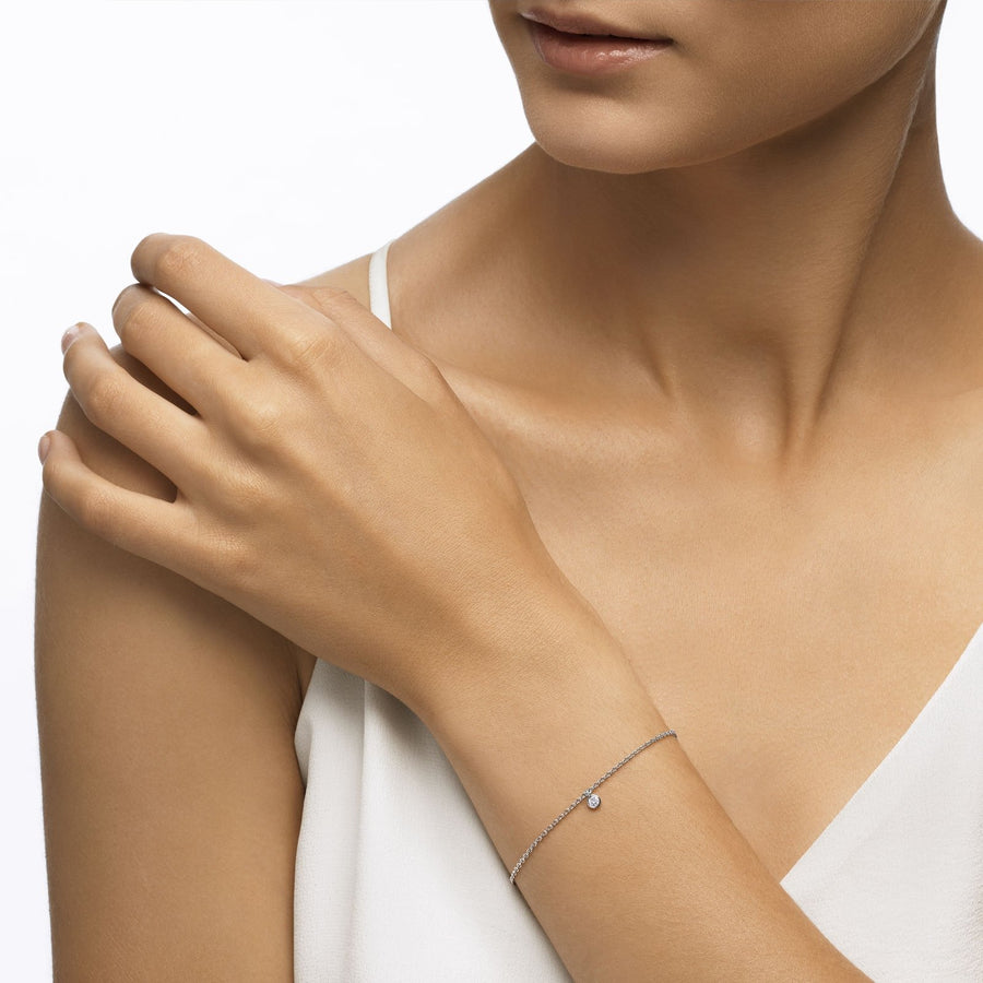 De Beers My First De Beers White Gold One Diamond Bracelet -