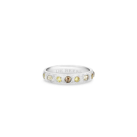 De Beers White Gold Talisman Half-Band-De Beers White Gold Talisman Half-Band - J1DT80Z00W52