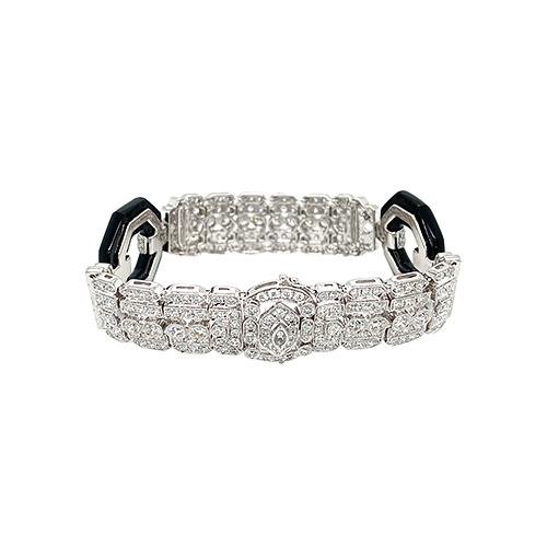 Diamond and Onyx Bracelet-Diamond and Onyx Bracelet -
