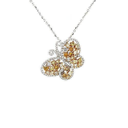 Diamond Butterfly Pendant and Chain -