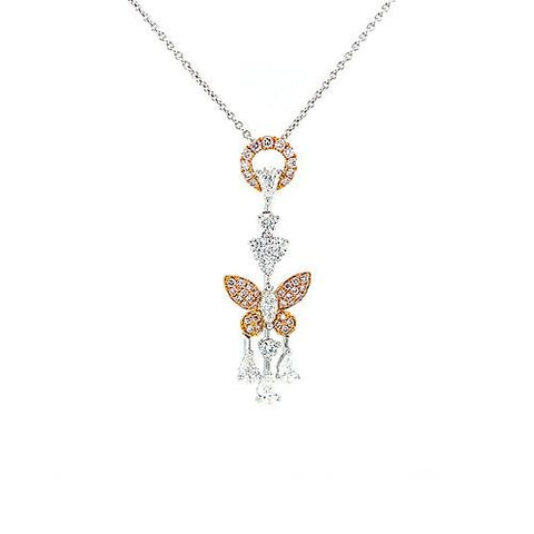Diamond Butterfly Pendant and Chain-Diamond Butterfly Pendant and Chain -